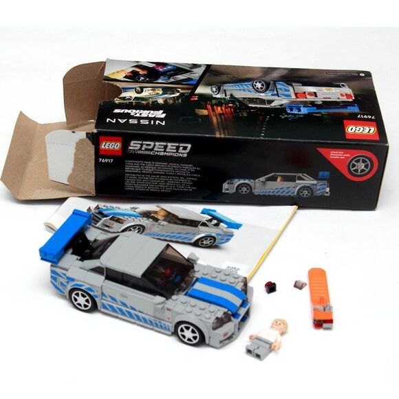 LEGO SPEED CHAMPIONS: Fast Furious Nissan Skyline GT-R (R34) 76917 Used Complete - Picture 4 of 6